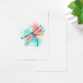 Red dragonfly on watercolor background (Desk)
