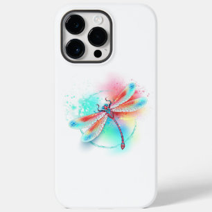 Red dragonfly on watercolor background Case-Mate iPhone 14 pro max case