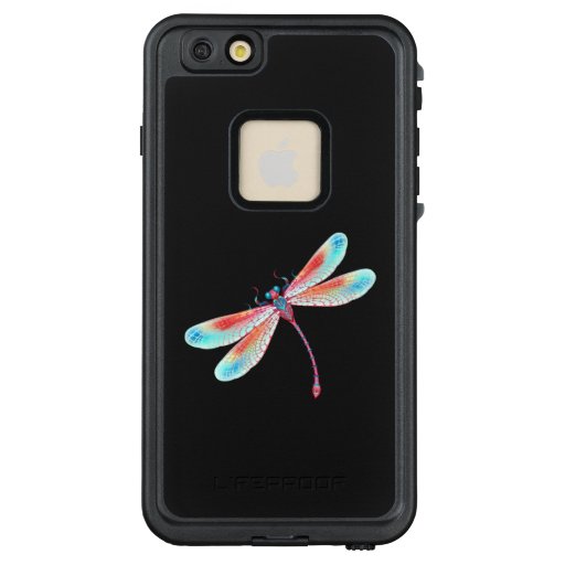 Red dragonfly on watercolor background LifeProof FRĒ iPhone 6/6s plus case