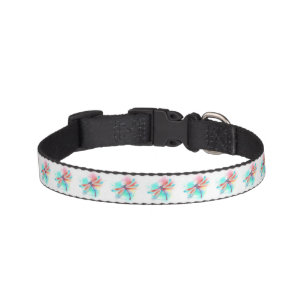 Red dragonfly on watercolor background pet collar