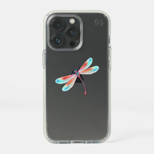 Red dragonfly on watercolor background speck iPhone 13 pro case