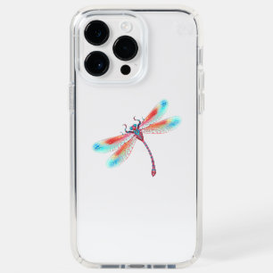 Red dragonfly on watercolor background speck iPhone 14 pro max case