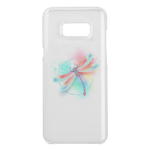 Red dragonfly on watercolor background uncommon samsung galaxy s8+ case