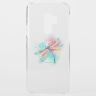 Red dragonfly on watercolor background uncommon samsung galaxy s9 plus case