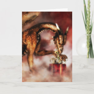 Red Dragons Christmas Holiday Card