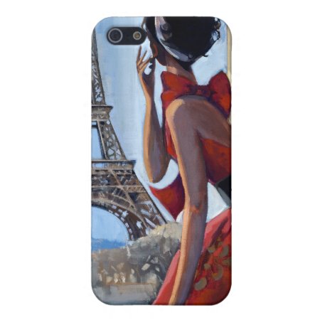 Red Dress, Eiffel Tower, Let's Go Iphone Se/5/5s Cover