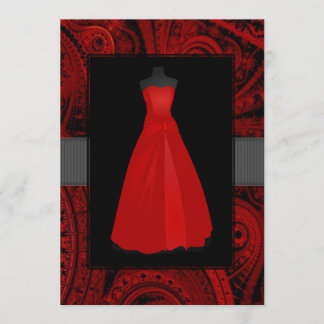 Red Dress Invitations