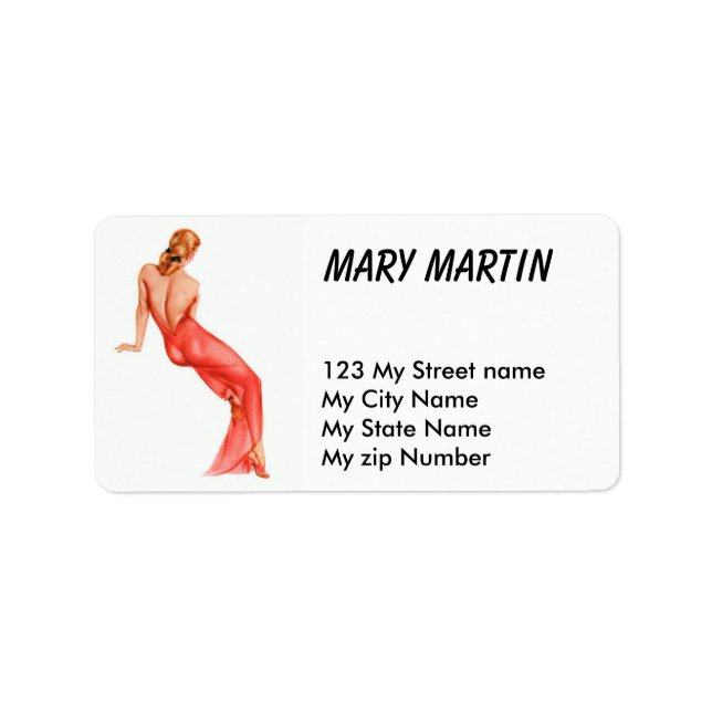 Red Dress Retro Label (Front)