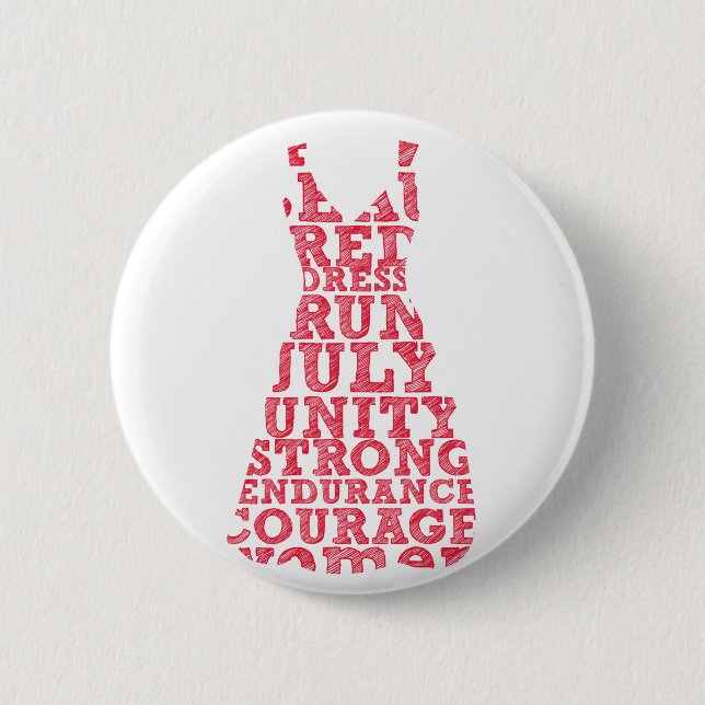 Red Dress Run Button (Front)