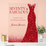 Red Dress Seventy & Fabulous 70th Birthday Party Acrylic Sign<br><div class="desc">Red Dress Seventy & Fabulous 70th Birthday Party Acrylic Sign

See many more variations in our collection below</div>