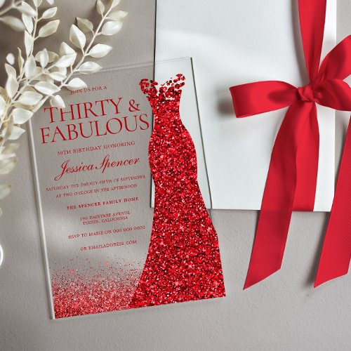Red Dress Thirty & Fabulous 30th Birthday Party