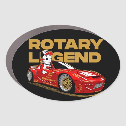 RED DRIFT RACING ROTARY LEGEND ANIME STYLE CAR MAGNET