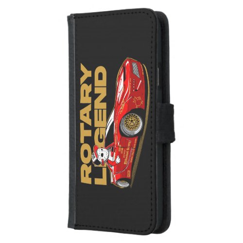 RED DRIFT RACING ROTARY LEGEND ANIME STYLE SAMSUNG GALAXY S5 WALLET CASE