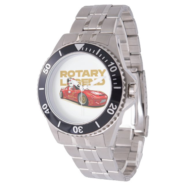 RED DRIFT RACING ROTARY LEGEND ANIME STYLE WATCH (Angled)