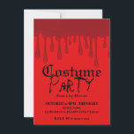 Red Dripping Blood Drips Halloween Costume Party Invitation<br><div class="desc">Customize for any event</div>