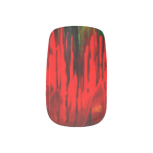 Red Dripping Heart Nail Art by HAS Jewels