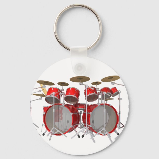 Red Drum Kit: 10 Piece: Keychain (Front)