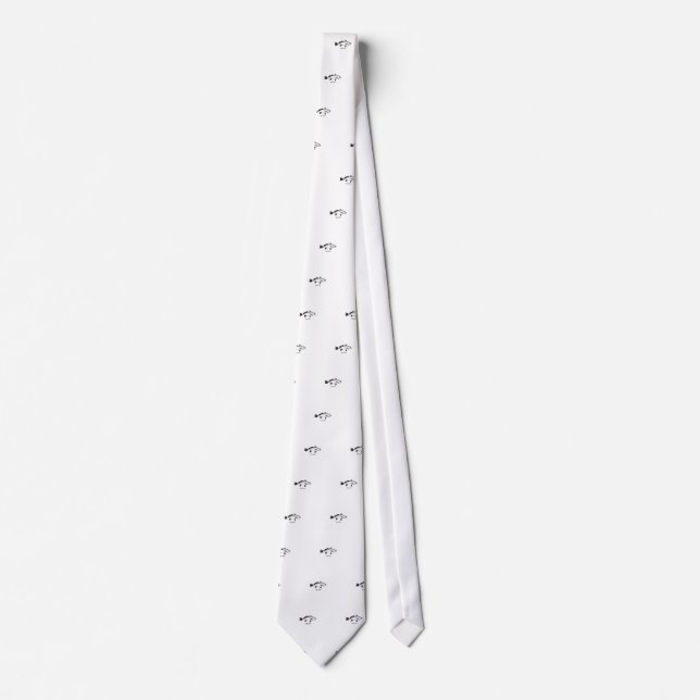 Red Drum Line Art Logo Neck Tie (Front)