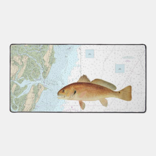 Red Drum on Tybee Island to Doboy Sound Chart Desk Mat