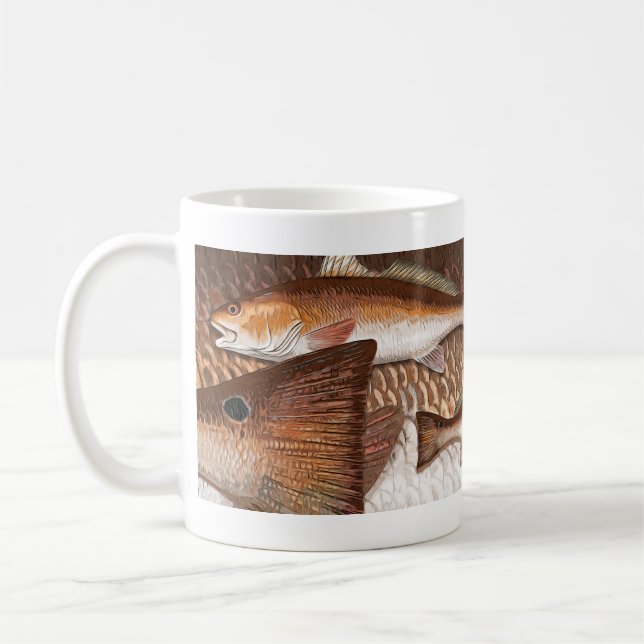 Red Drum (Redfish) Graphic Coffee Mug (Left)