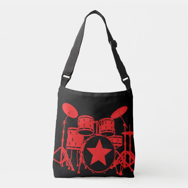 Red Drums Crossbody Bag (Front)