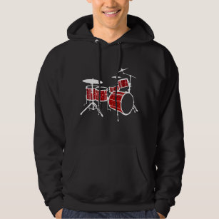 Drumms Drummer Pullover Hoodie Sweatshirt Mens Performance Active Athletic Sweatshirt
