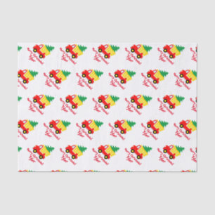 Red dump truck personalized kids' Christmas Tissue Paper