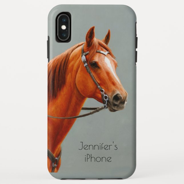 Red Dun Chestnut Sorrel Western Quarter Horse Case-Mate iPhone Case (Back)