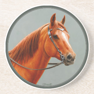 Red Dun Chestnut Sorrel Western Quarter Horse Coaster