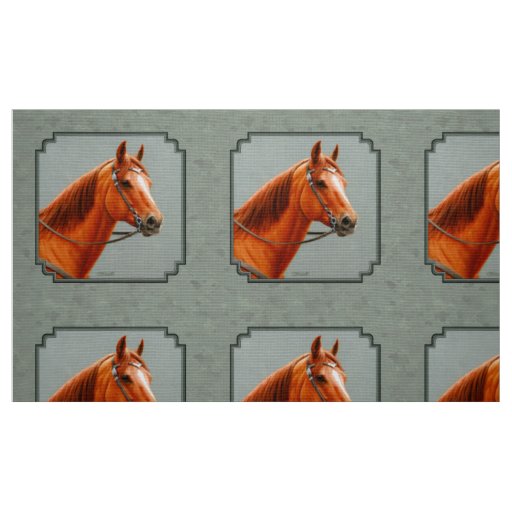 Red Dun Chestnut Sorrel Western Quarter Horse Fabric