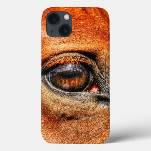 Red Dun Eye Equine Photo for Horse_lovers iPhone 13 Case