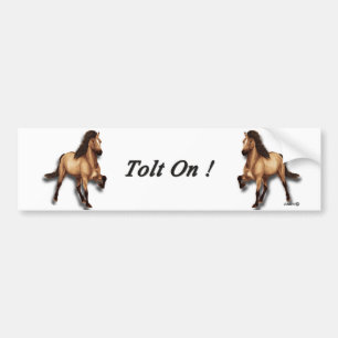 Red Dun Icelandic Bumper Sticker