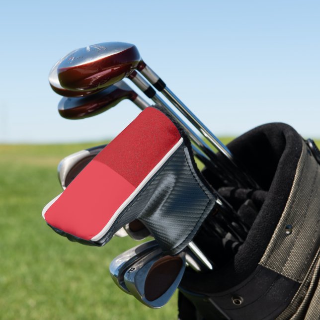 Red Duo-Tone Golf Head Cover (Customizable) (In Situ)