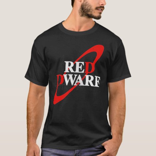 Red Dwarf Distressed Logo Pocket Position  Essenti T_Shirt