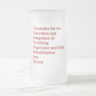 Red Dwarf Frosted Glass Beer Mug