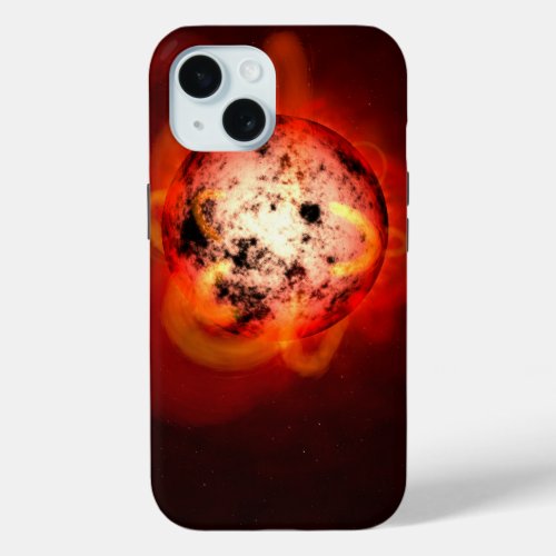 Red Dwarf Star Orbited By A Hypothetical Exoplanet iPhone 15 Case