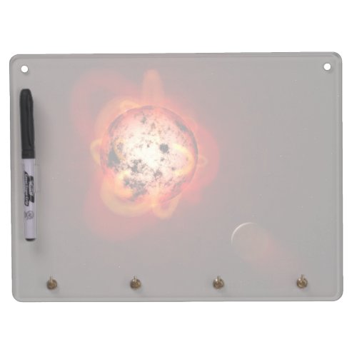 Red Dwarf Star Orbited By A Hypothetical Exoplanet Dry Erase Board With Keychain Holder