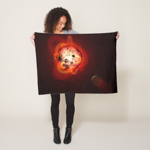Red Dwarf Star Orbited By A Hypothetical Exoplanet Fleece Blanket