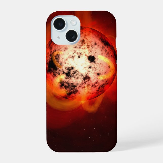 Red Dwarf Star Orbited By A Hypothetical Exoplanet iPhone 15 Case (Back)