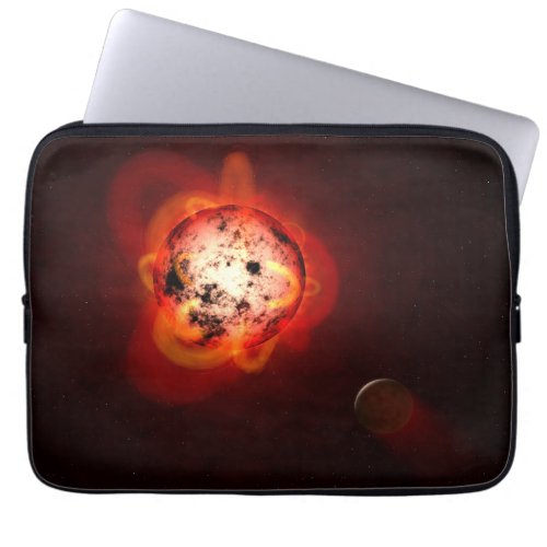 Red Dwarf Star Orbited By A Hypothetical Exoplanet Laptop Sleeve