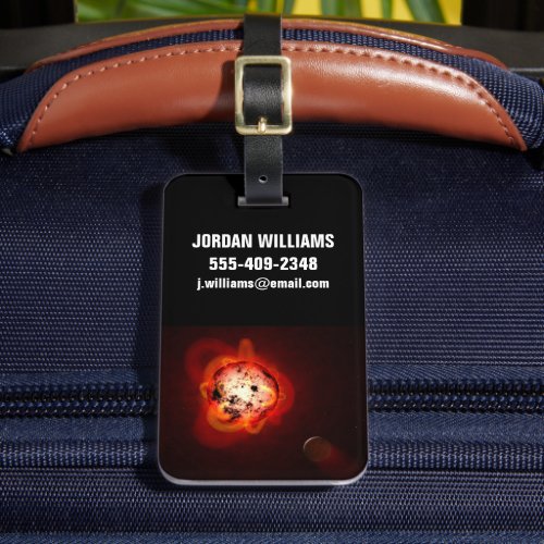 Red Dwarf Star Orbited By A Hypothetical Exoplanet Luggage Tag