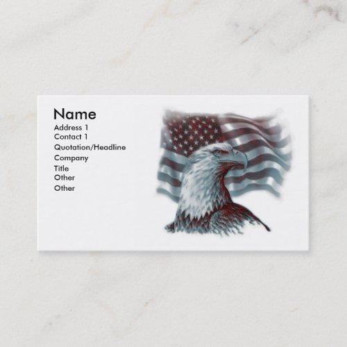 Red Eagle _ Patriotic Business Cards