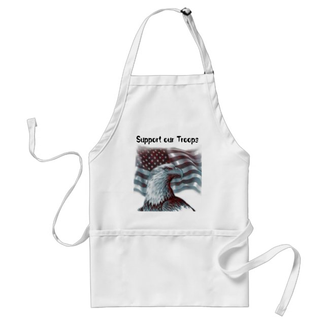 Red Eagle - Patriotic, Support our Troops Adult Apron (Front)