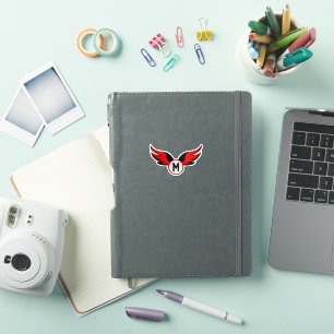 Red Eagle Winged with Personalized Name Sticker
