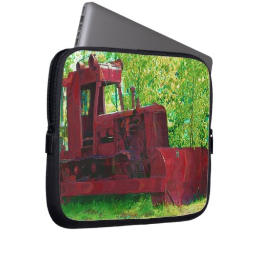 Red Earth Grader Tractor Art Laptop Sleeve