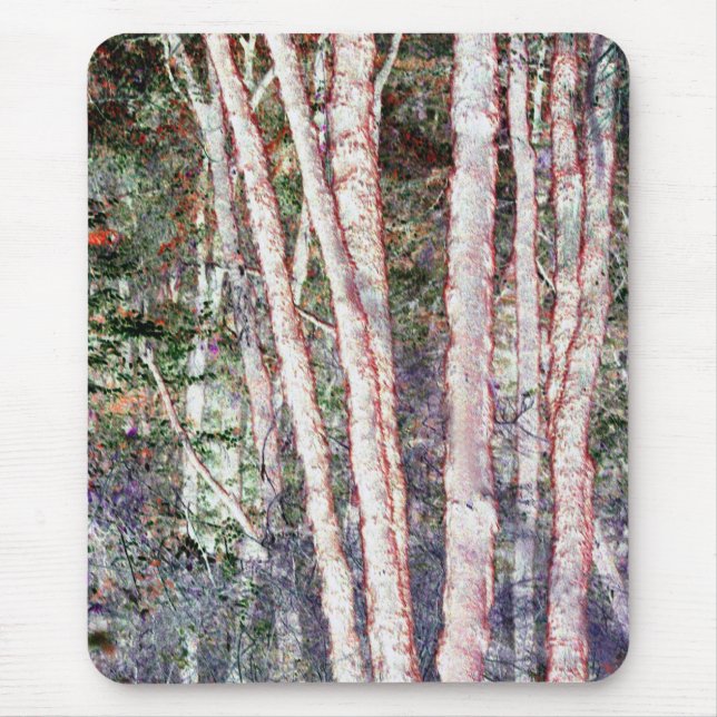 Red-Edged Trees Mouse Pad (Front)
