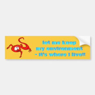 Red Eft Newt bumper sticker