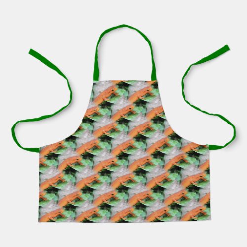 Red Eft Orange Salamander Animal Pattern    Apron