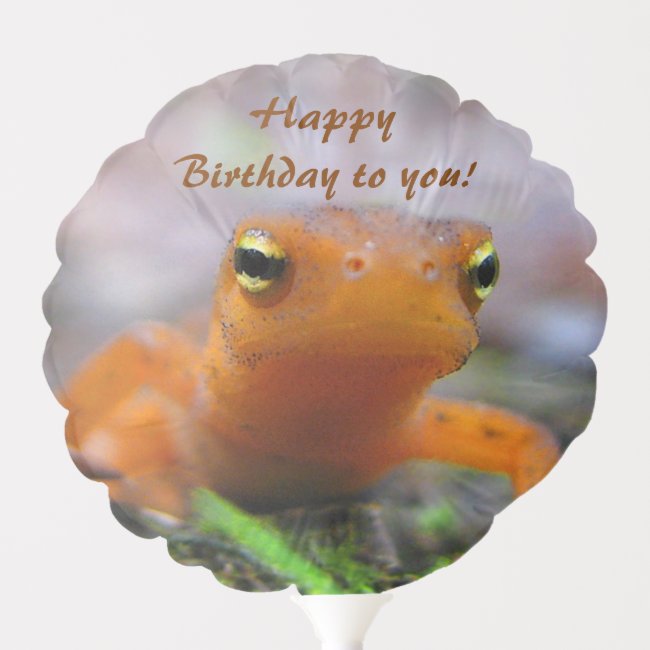 Red Eft Salamander Birthday Animal Balloon