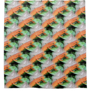 Red Eft Salamander Nature Pattern Shower Curtain